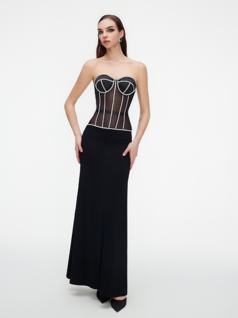 Secret form bra with rhinestones