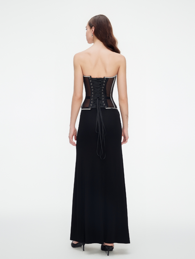 Secret form bra with rhinestones