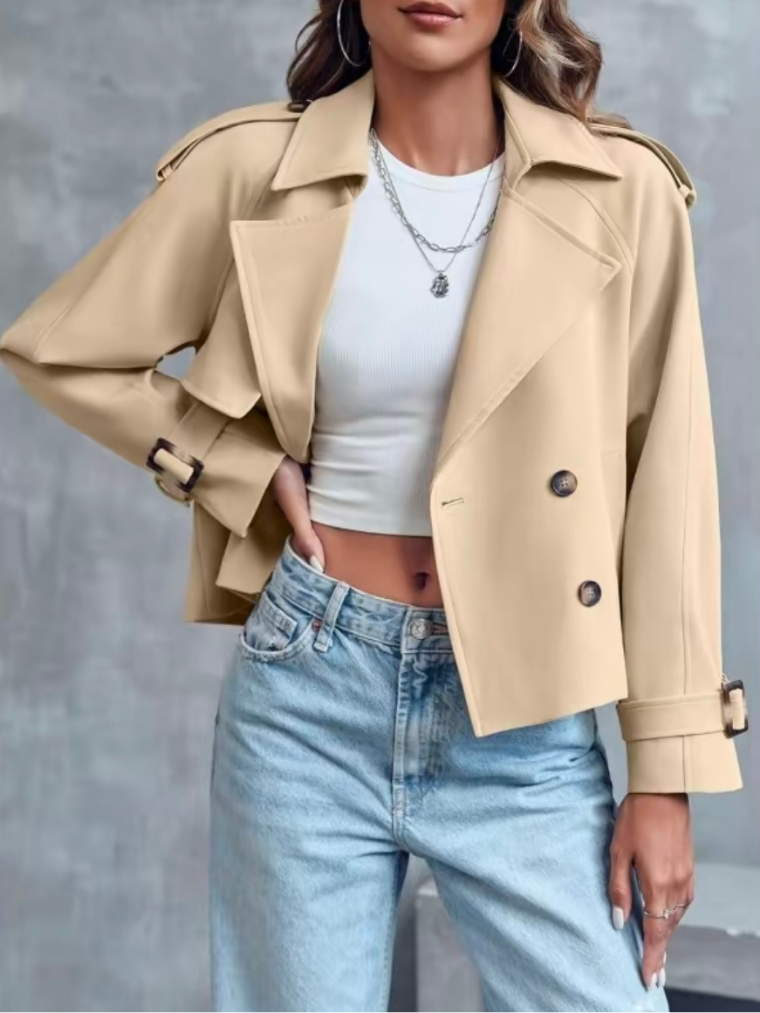 Athena Cropped Trench Coat